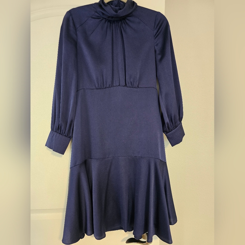 Eliza J Midnight Blue Long Sleeve Dress